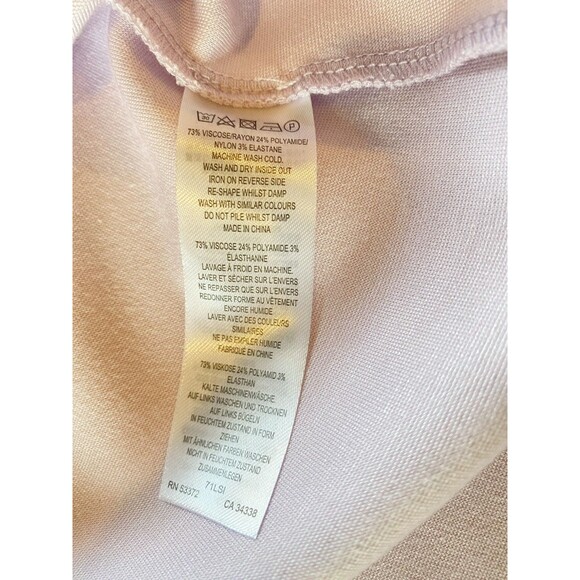 French Connection Size 8 Lula Scalloped V Neck Dress Stretch Sheath - Picture 7 of 13